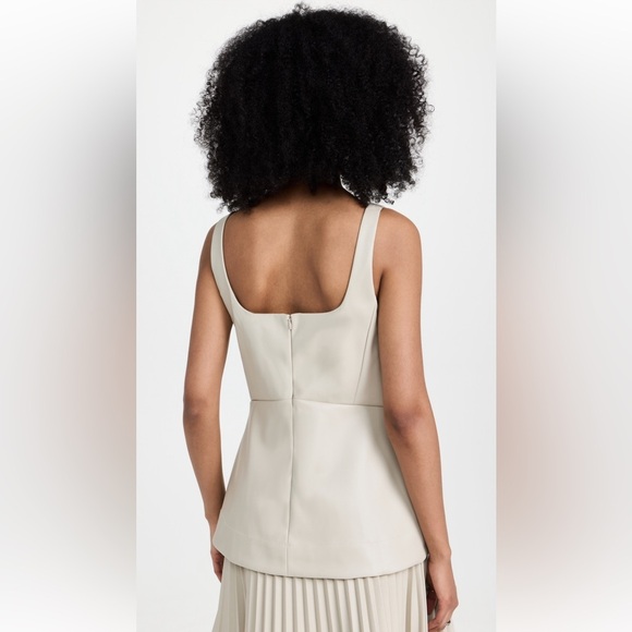 Proenza Schouler White Label Faux Leather Fitted Top - Size 2; Like New - Picture 3 of 13